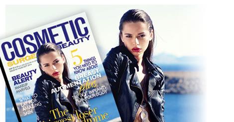 cosmetic surgery magazine featuring Skin Renu Balmain